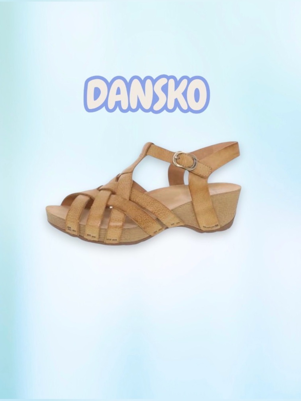 DANSKO Tinley leather wedge sandals women’s shoes size 36  6 5.5